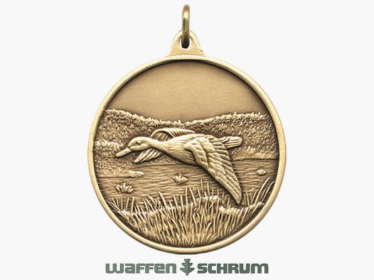 Jachtmedaille Eend 40mm Brons