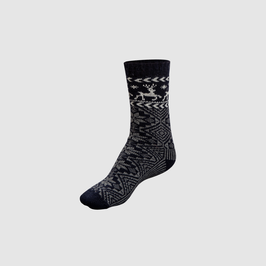 Nordhunt Reindeer Wool Socks Black/Grey
