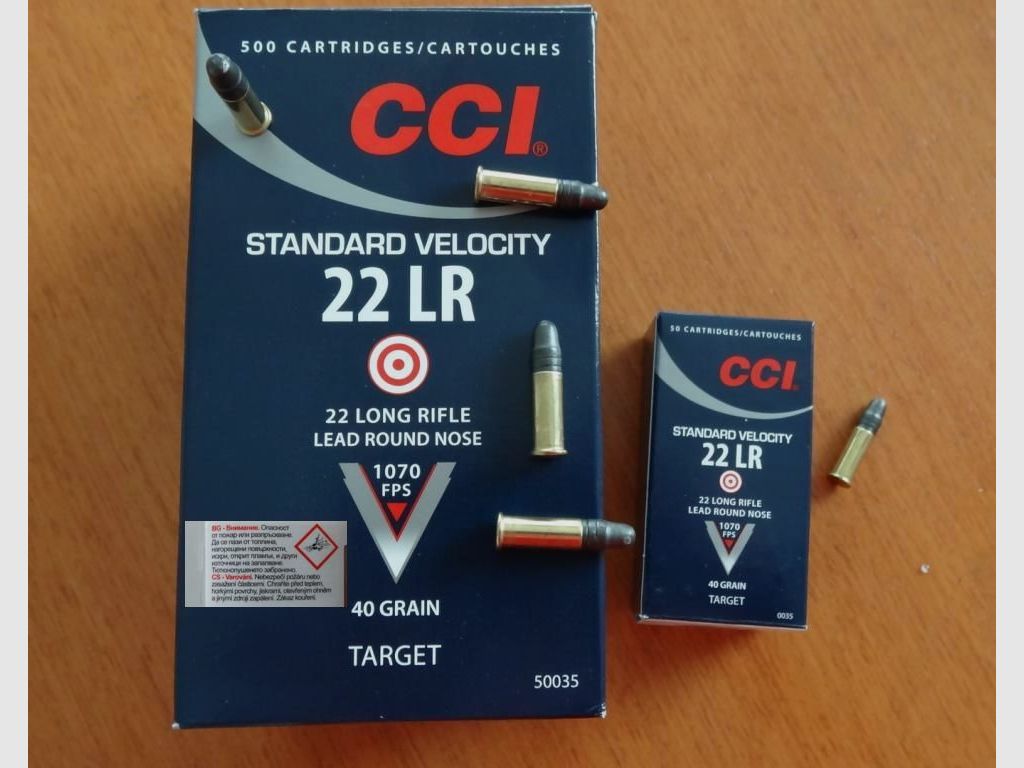 CCI, CCI, Munitions ; CCI-Vitesse Standard Cible .22 LfB