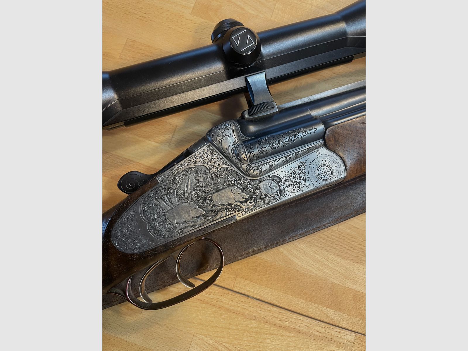 Heym Bockdrilling calibre 9,3 x 74 R, 5,6 x 52 R, 20/76 con Zeiss Diavari-ZM 3-12x56 T*