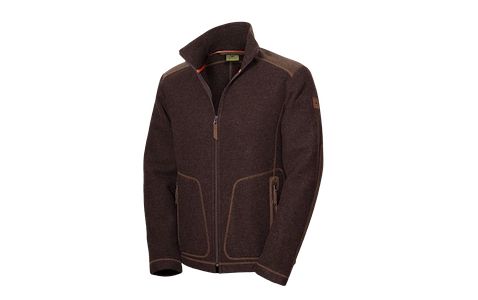 Waldkauz Loden-Fleecejacke "Urs" , dunkelbraun