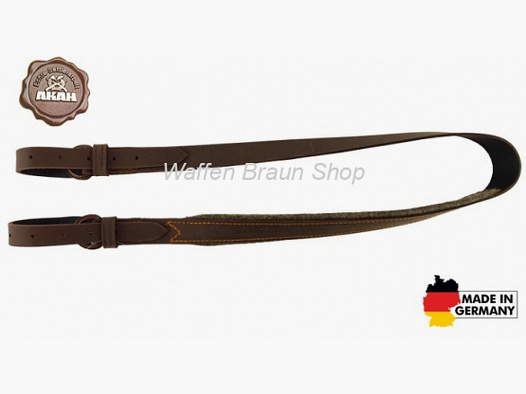 AKAH Gewehrriemen Pull-up Leder mit Wollfilz