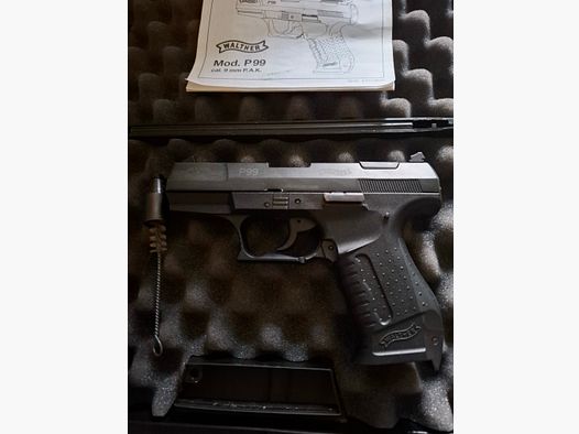 Walther P99 PTB 637 9mm P.A.K. plus pepper cartridges
