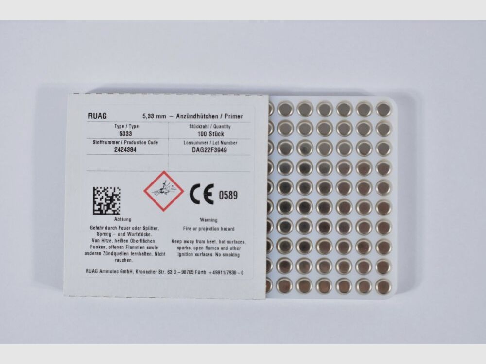 RWS SN Amboss primer 100 pcs Large Rifle Ma./ 5.33mm / 5333