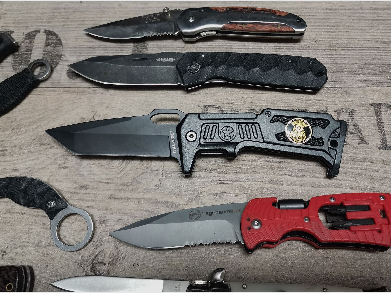 Haller Walther Böker Herbertz etc. Messer Konvolut Einhandmesser Springmesser Karambit Dolch 