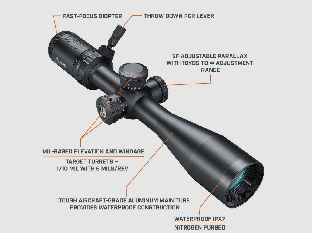Bushnell Richtkijker AR 3-12x40 Dropzone 223 BDC SFP #AR731240