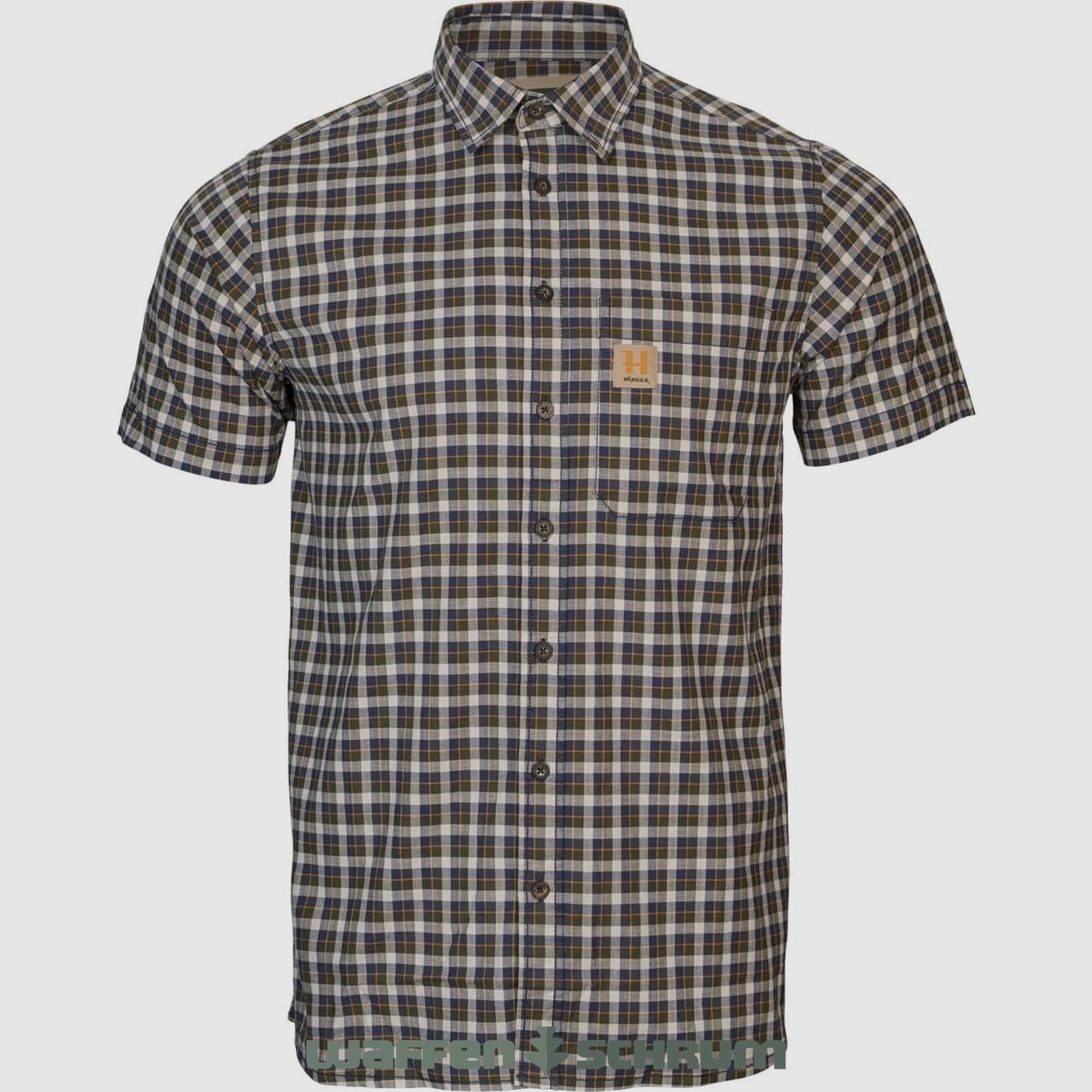 Härkila Kurzarmhemd Fjell Naval Blue Check