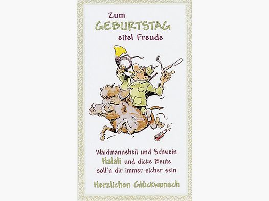 Fritzmann Geburtstags Karte Jagd