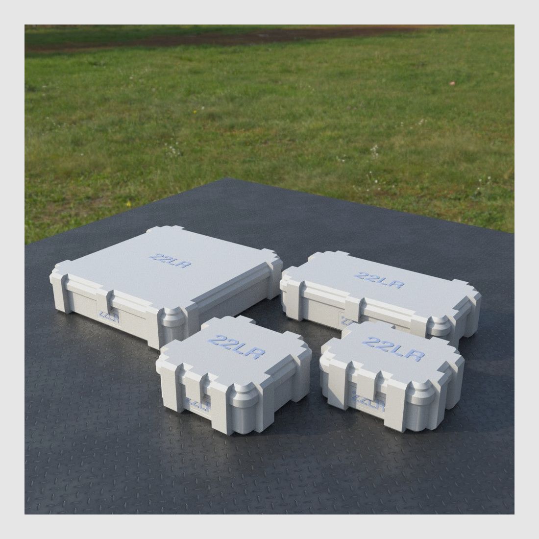 Filamelt Munitionsbox / .22 LR / .22 LFB / ‘Klappdeckel’ / Patronenbox, Ammo Box