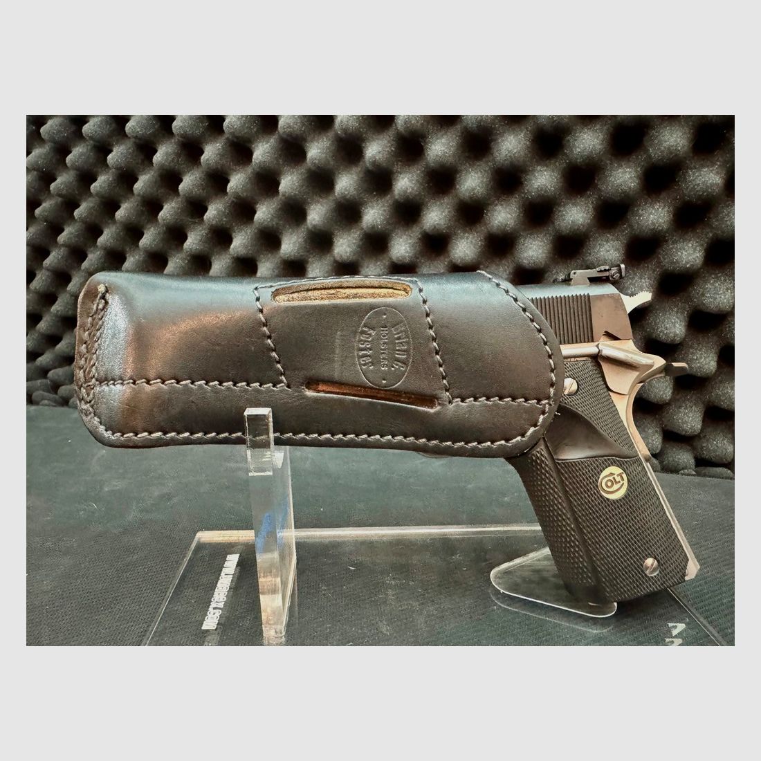 Brian C. Foster belt holster, quick-draw holster, CZ75, 1911, pistols without rail.