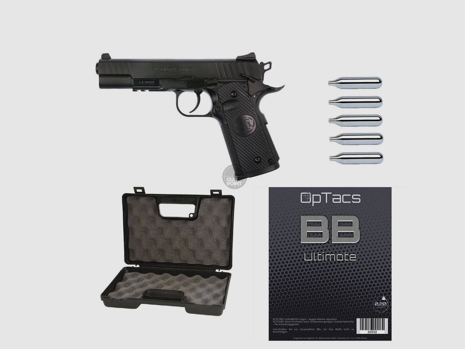 SET !!! Airsoft - Pistool - STI Duty One CO2 BB - vanaf 18, meer dan 0,5 Joule