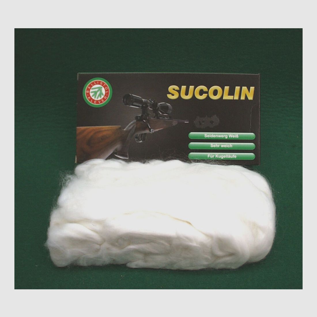 Ballistol Silk thread white, SUCOLIN for ball barrels