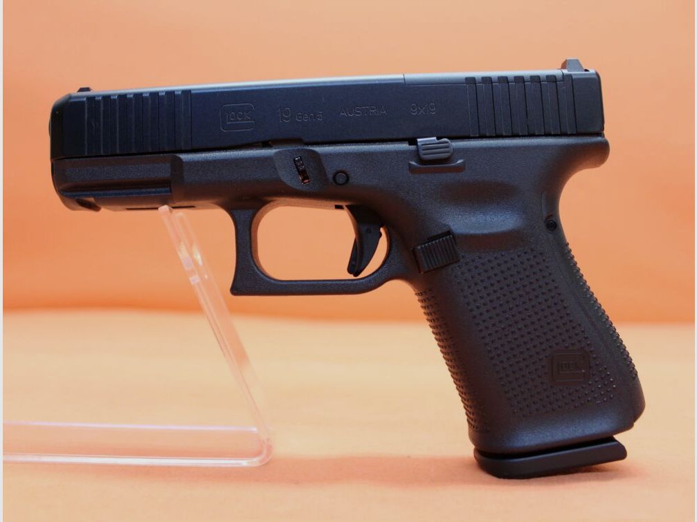 Glock Ha.Pistole 9mmLuger Glock19 Gen5 (MOS) FS 102mm Lauf Modular Optic System f. Red Dot Sight (9mmPara)