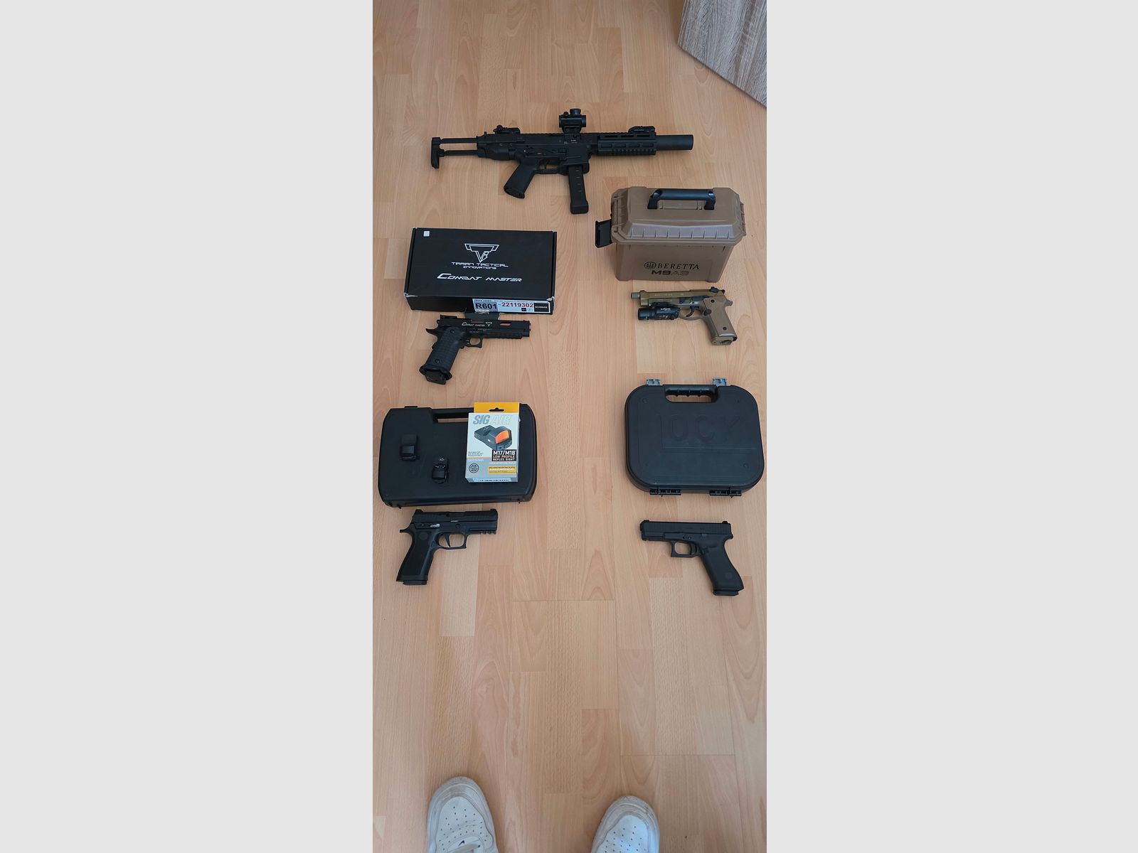Colección de Airsoft 1x Pdw 4x Pistola