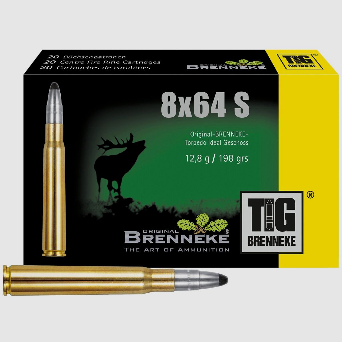 Brenneke 8×64 S TIG 12,8g/198grs. – 20 Stk.
