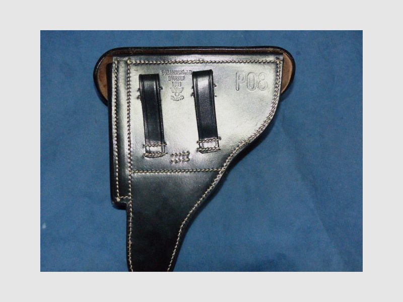WH Pistolentasche 08 Luger Wehrmacht WKII WaA P08 - Koffertasche Holster schwarz