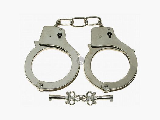 Handboeien, 2 sleutels, chroom