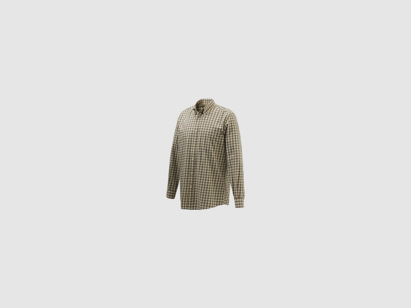 Beretta Chemise Holz-Knopf beige/rost kariert Größe 3XL