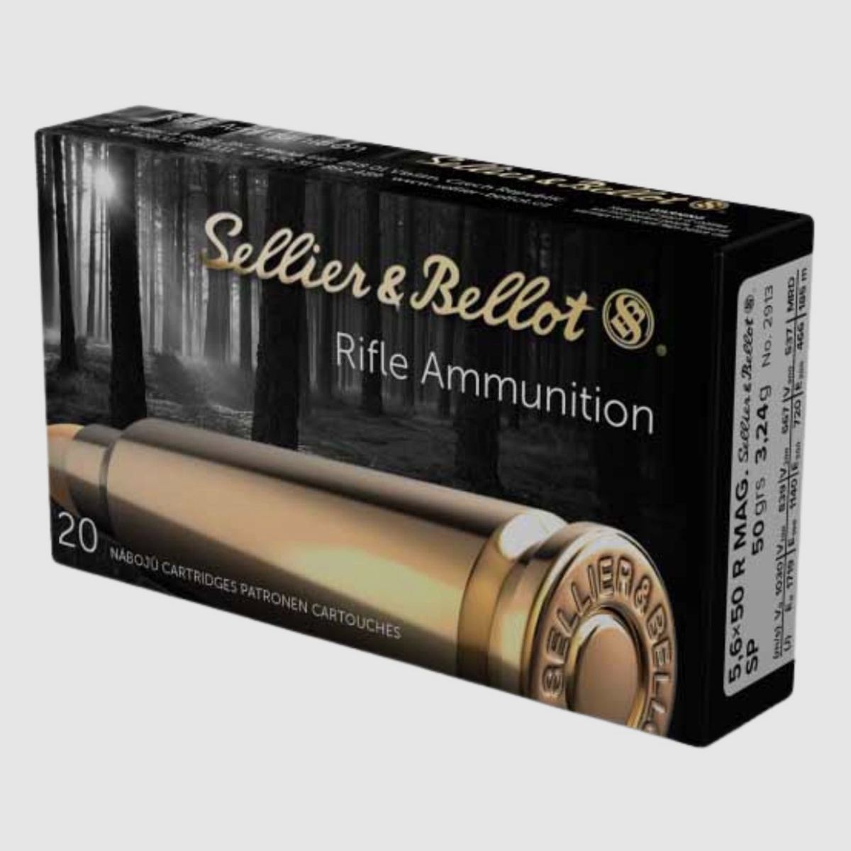 Sellier & Bellot 5,6x50RMag Teilmantel 3,2g - 50gr.