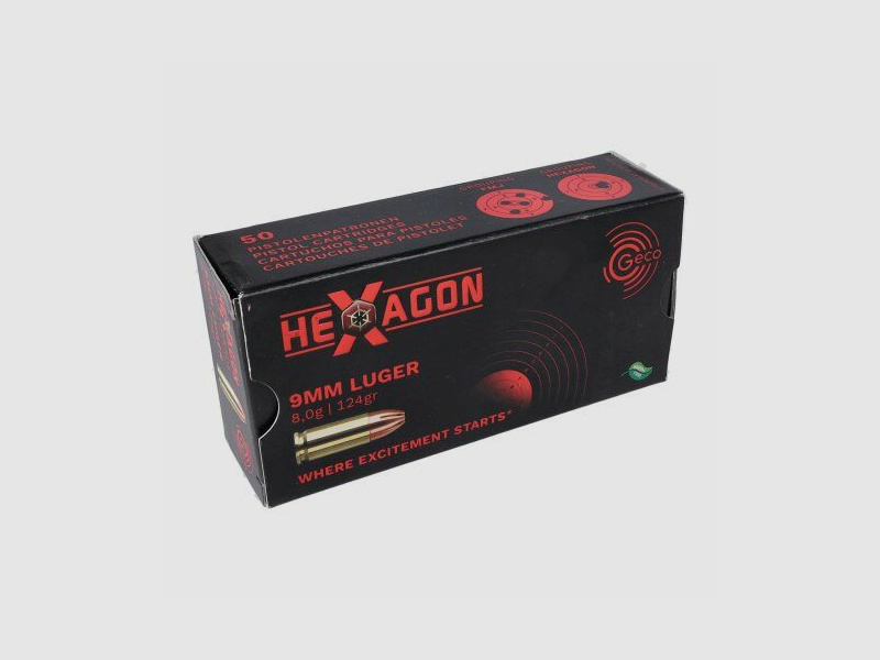 GECO 9mm Luger Hexagon 124gr
