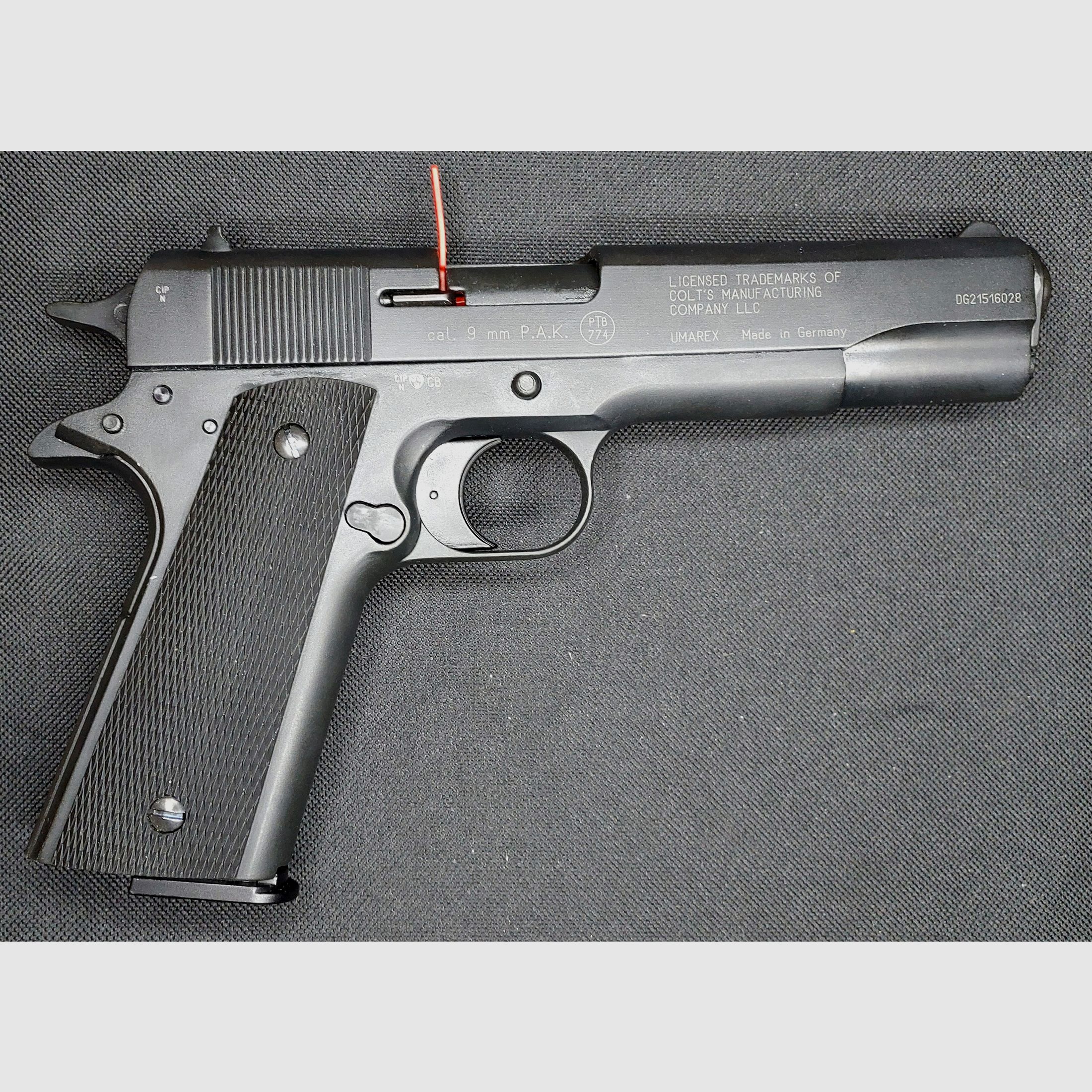 Colt Government 1911 A1 Schreckschuss Pistole 9mm P.A.K. (PTB 774)