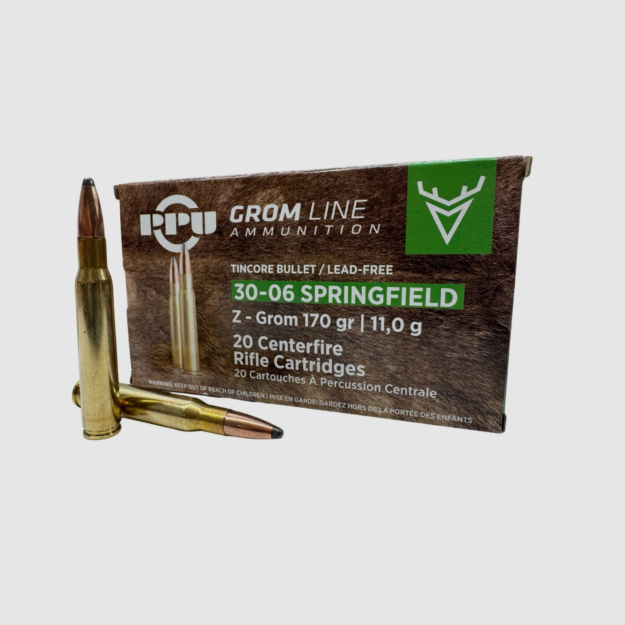 PPU .30-06 Sprgf. (A-628) 11.0g 170grs Z-Grom lead-free