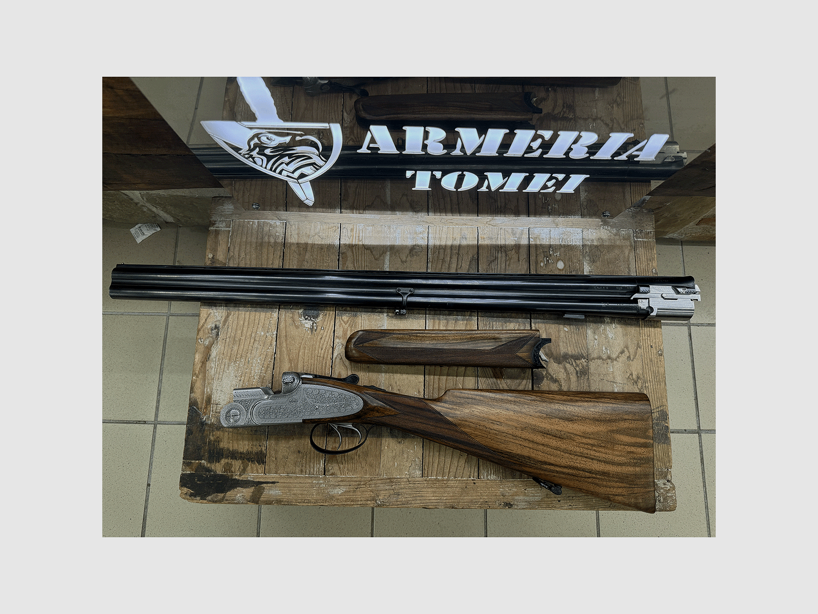 GEBRUIKT – Bockdoppelflinte – BERETTA MOD. S 3 kal. 12, afbeelding 9 van 9