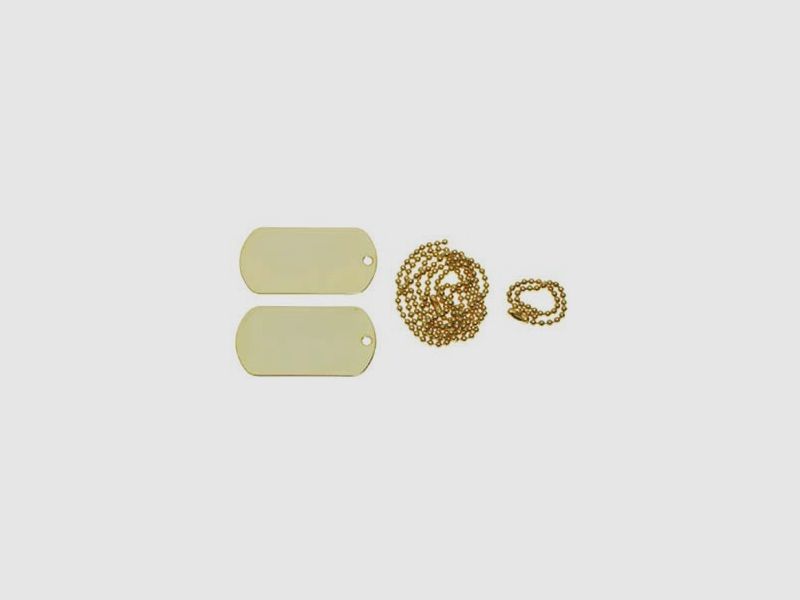 US identification tag, with chains, gold-colored