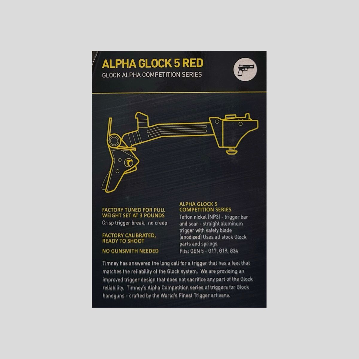 Timney Triggers – Glock 5 Alpha Competition Series 3lb Red, Bild 3 von 3