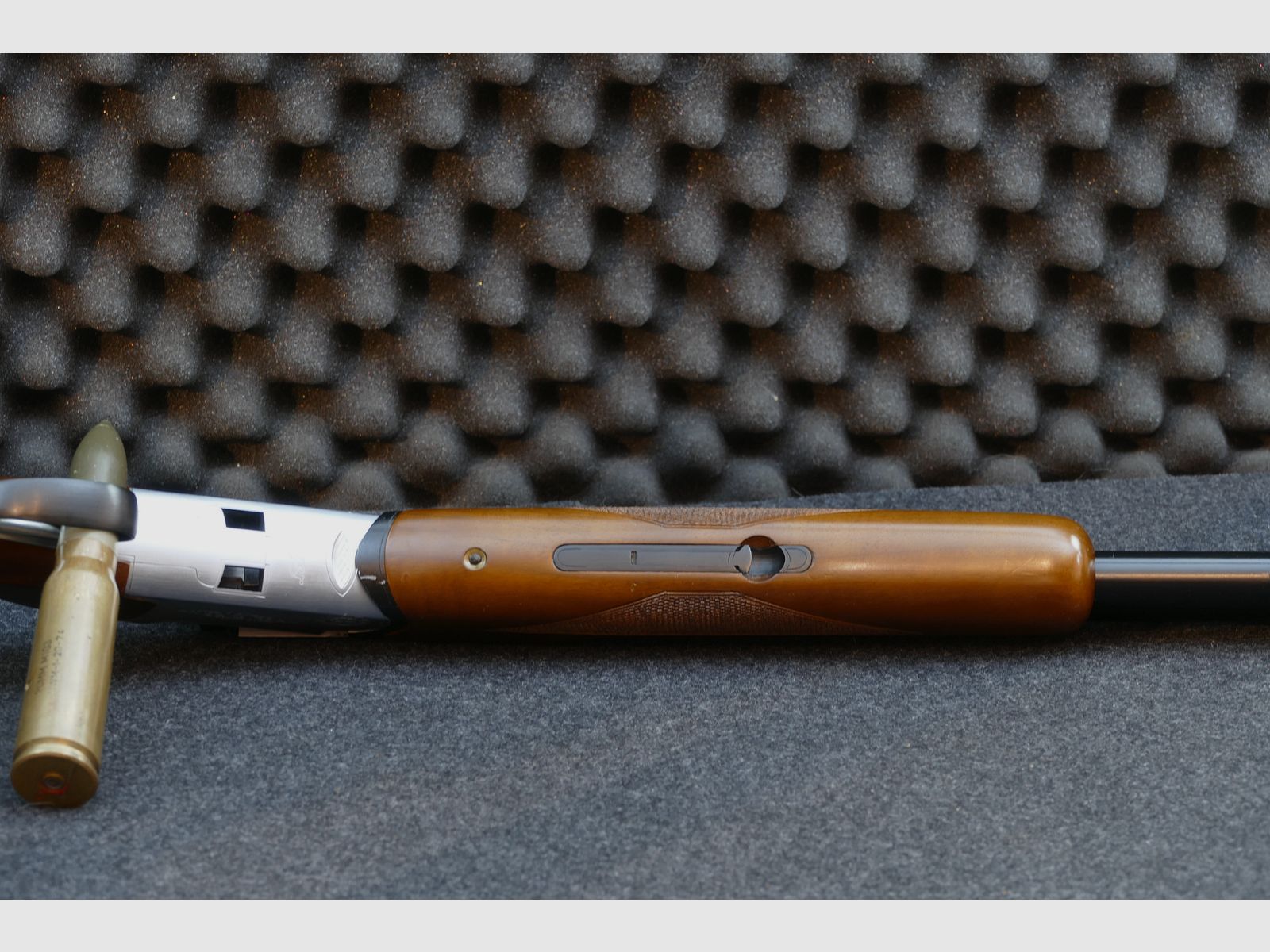 Luger – Bockdoppelflinte, Kal. 12/70, Stahlschrot bis 3,25mm