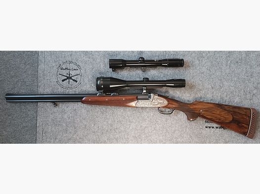 Josef Just Ferlach - Max Ern Leverkusen Bockbüchsflinte mit zwei ZF Hensold + Schmidt Bender
