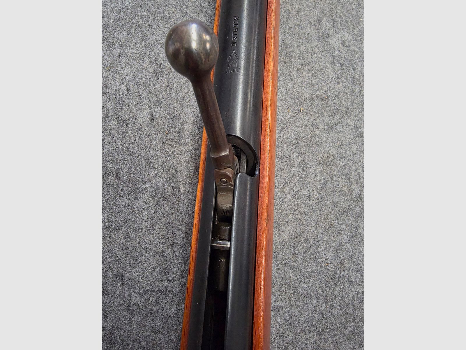 2.) Haenel Mod. 310 con seguro de Bakelita, cargador Kirmes, carabina de aire Cal. 4.4mm