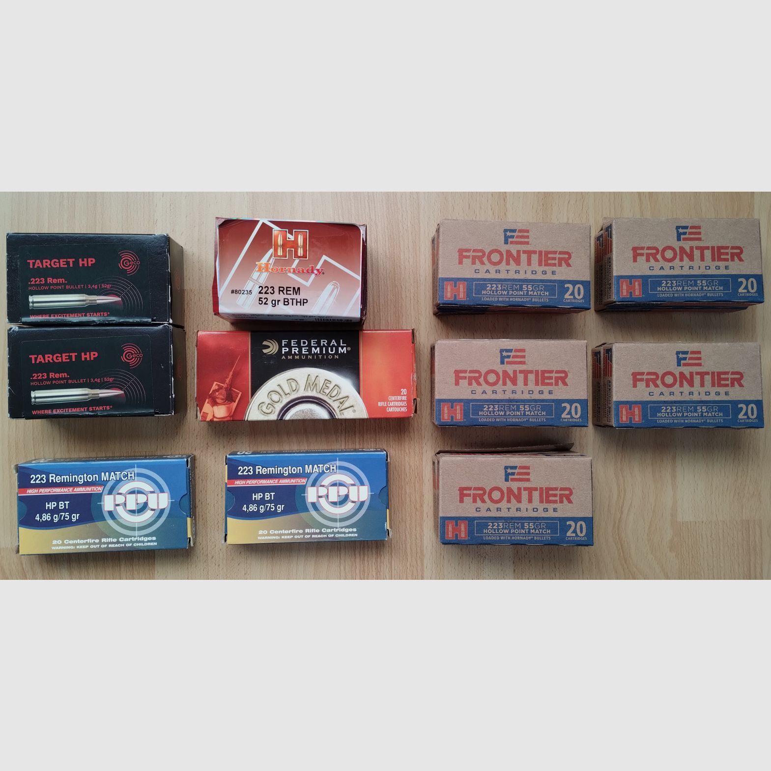 .223 Rem. Match-Munition: Federal, Hornady, Geco