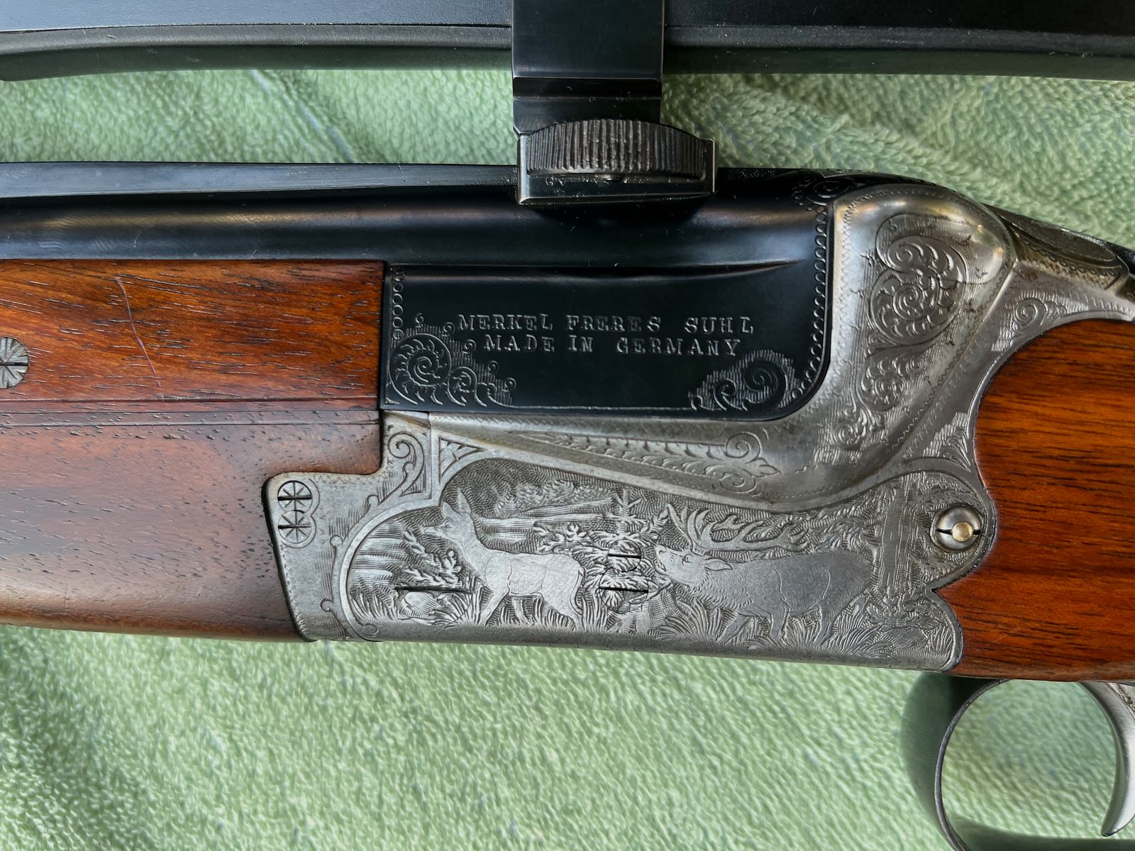 Neuwertige Bockbüchsflinte MERKEL Suhl BBF 7x65R 20/76 Swarovski 3-12x50 Z4i selten