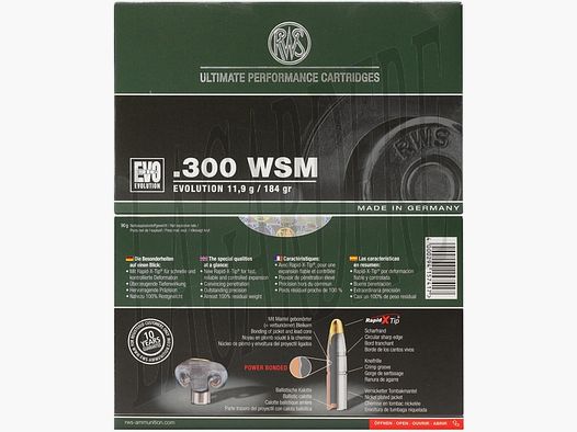 RWS EVO 11,9 G / 184 GRS (PATRONE)