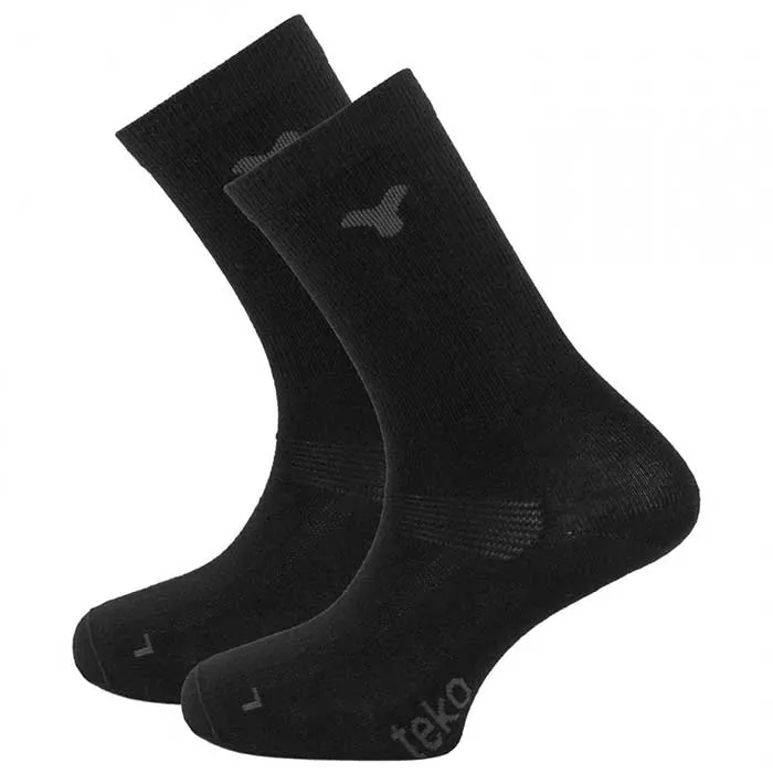 Skarpety uniwersalne z wełną merino na co dzień Teko 2 x Merino Liner, kolor czarny - 2 pack