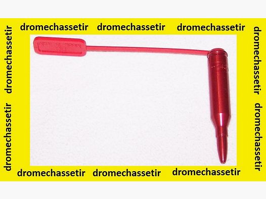 Douille aluminium avec drapeau de sureté rouge , calibre 223 remington
