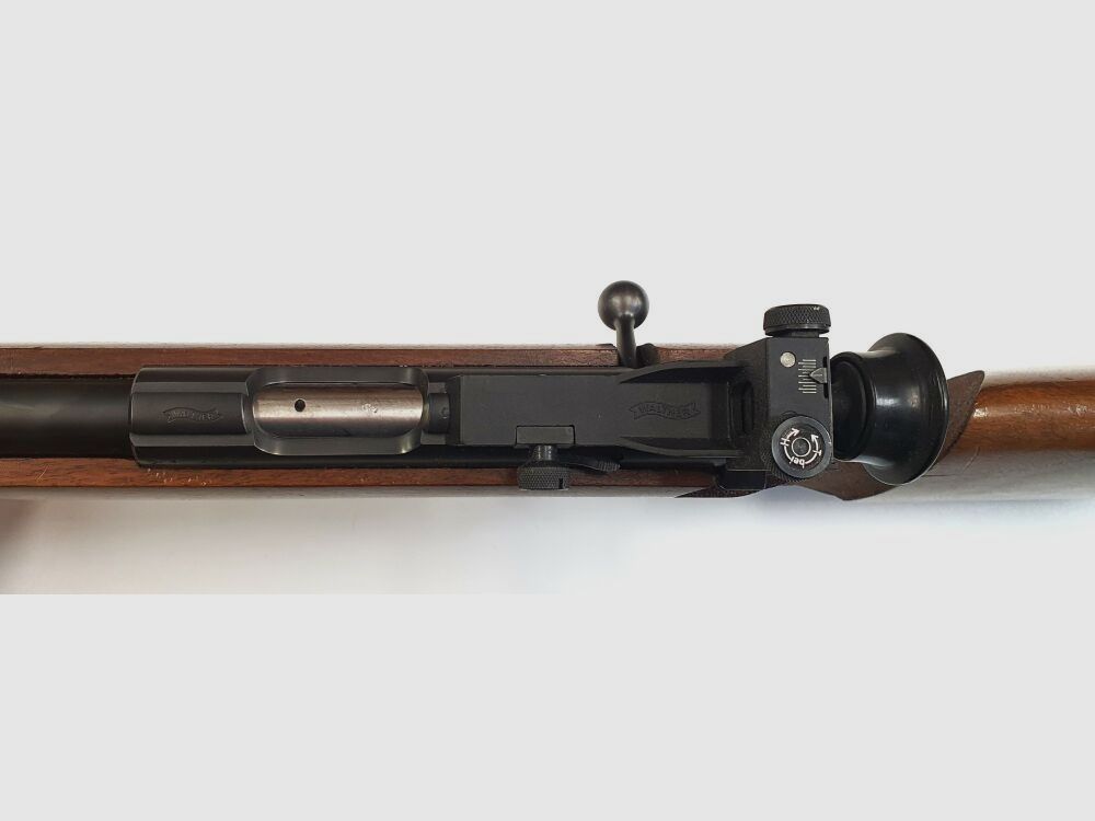 Fusil à un coup Walther, fusil de match Walther KK en calibre .22 LR avec dioptre, diaphragme iris, guidon en anneau