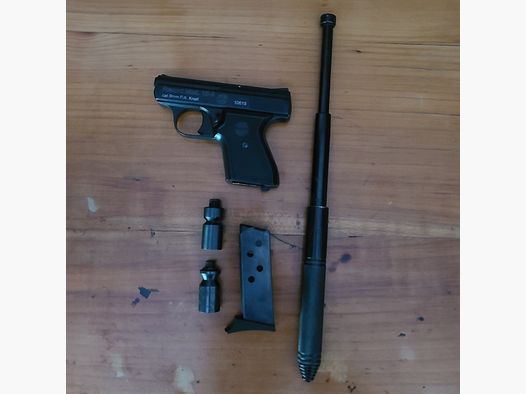Pistolet alarmowy record bardzo mały 5 nabojów magazyn rozmiar