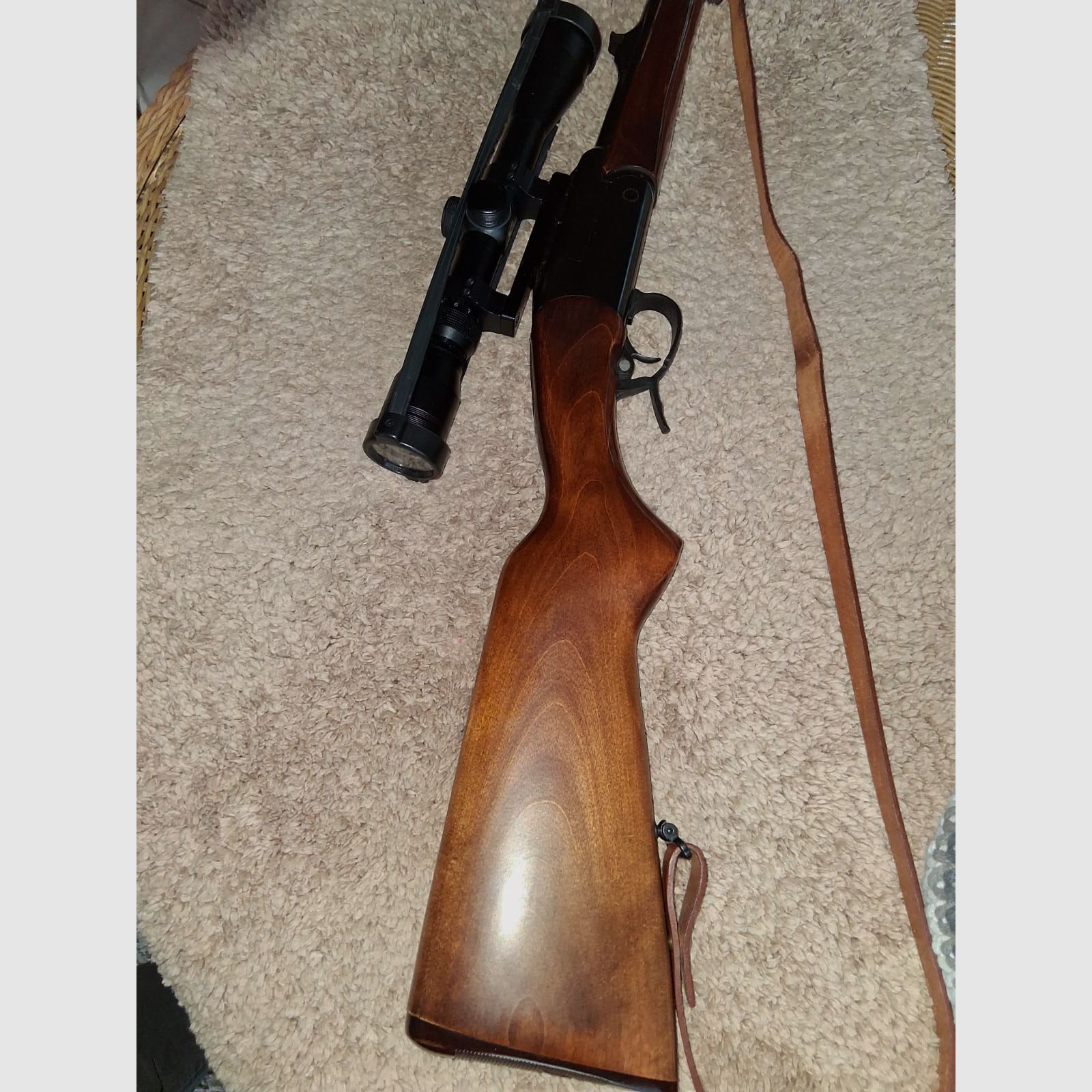 Langwaffe Baikal Kipplaufbüchse 222 Rem. mit Zielfernrohr 3-9x40