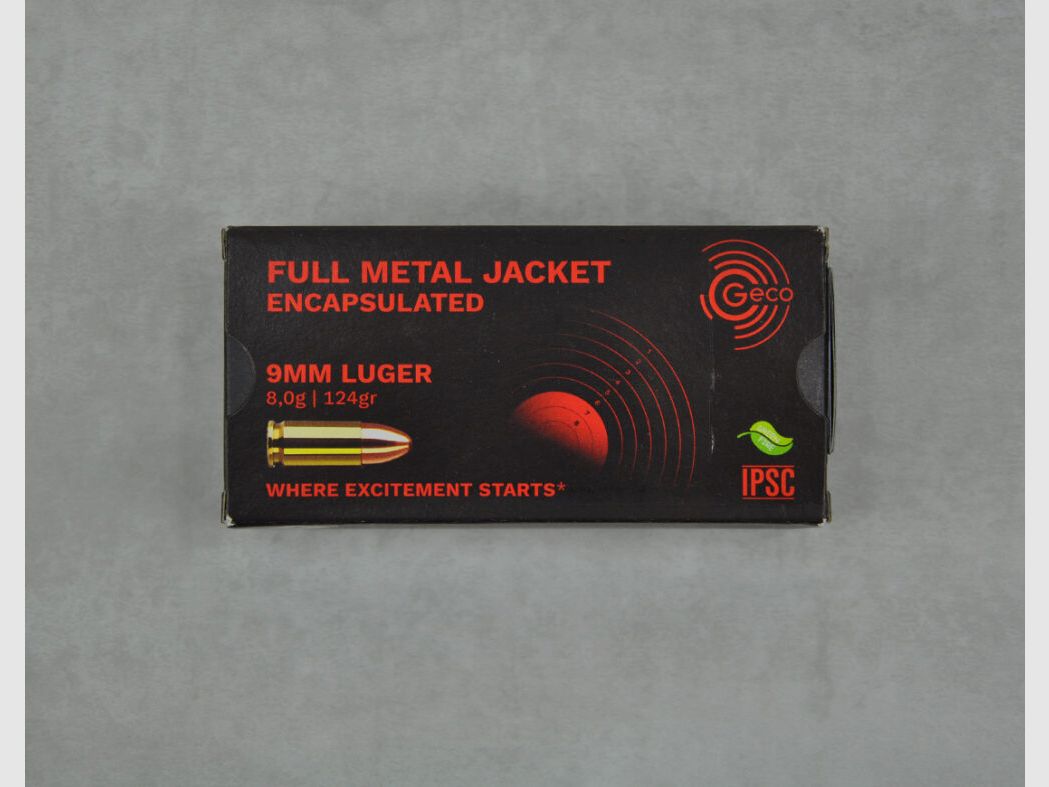 Geco FMJ SX encapsulated 9mm Luger 124gr *1000 pieces*
