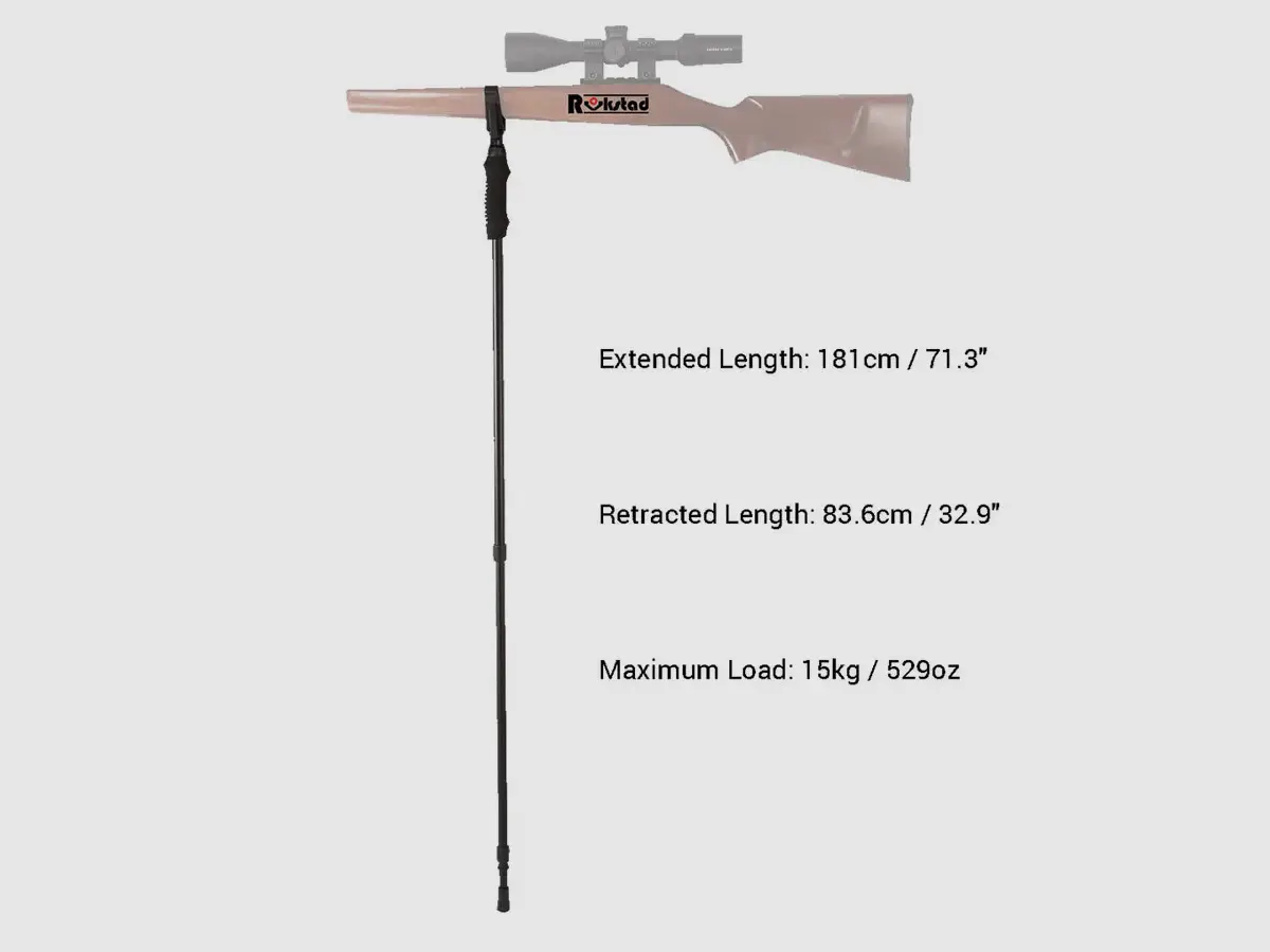 Vector Optics RSGR-01 Rokstad 84-181cm Monopod per Supporto Fucile, immagine 3 di 5