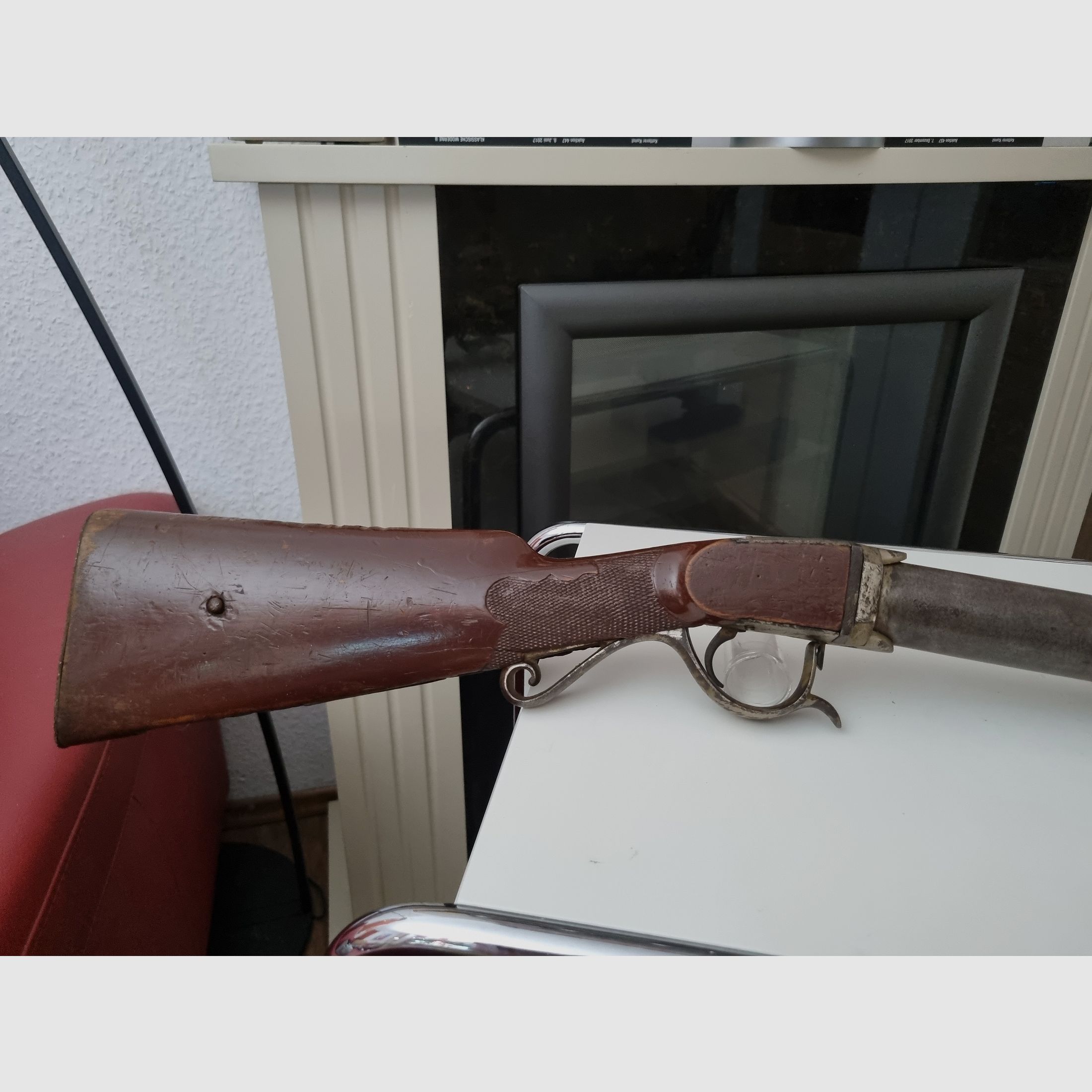 Antique air rifle presumably Oscar Wills