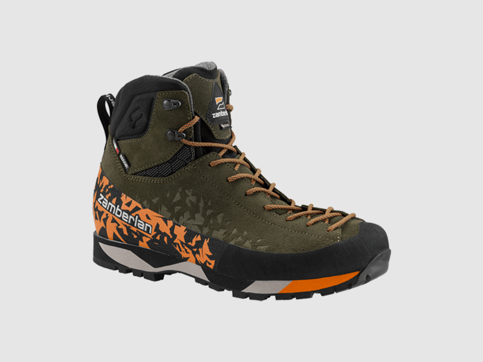 SCHOENEN – ZAMBERLAN – 226 SALATHE’ TREK GTX Donkergroen/Oranje, afbeelding 1 van 7