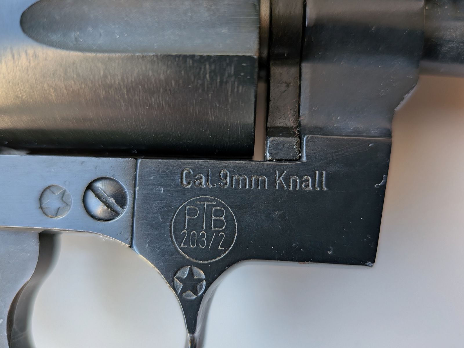 ME 38 Marshal - Revolver - PTB 203/2 - 9mm Knall - Holzgriff - SSW