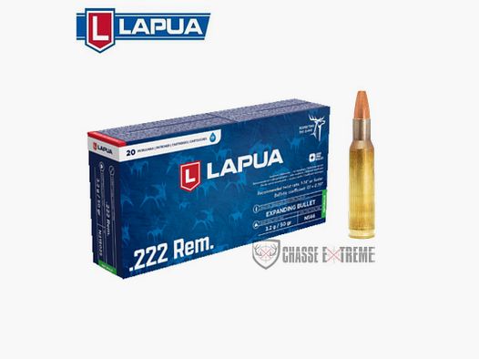 50 Cartuchos LAPUA Naturalis 50Gr Cal 222 Rem