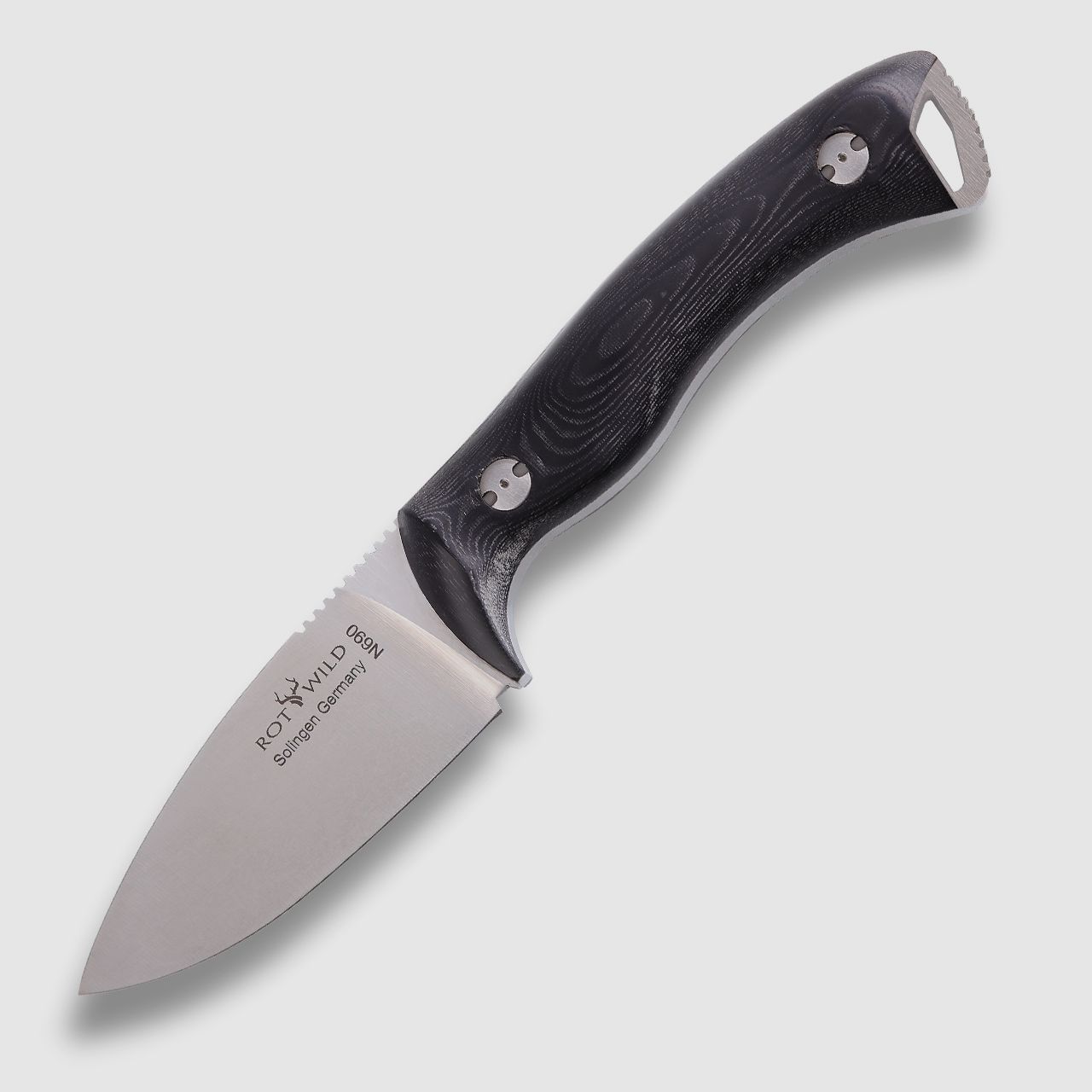 ROTWILD Hunting Knife "Milan" Micarta Black