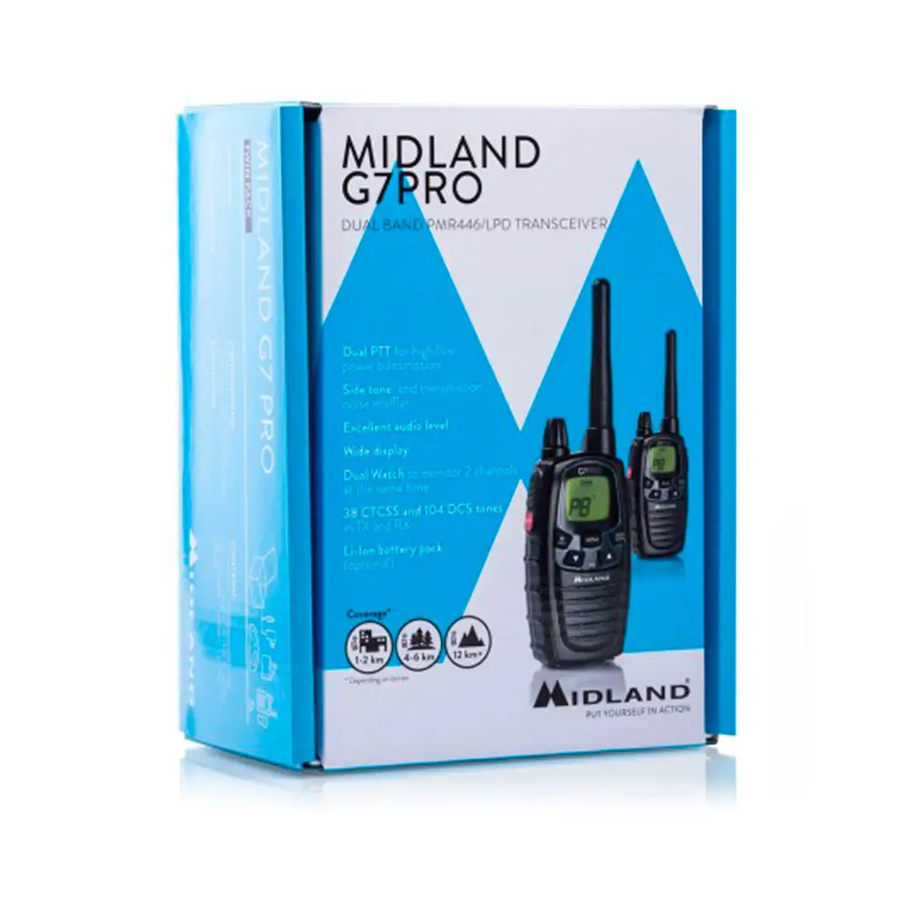 Walkie Talkie G7E PRO Coppia PMR446 Midland, immagine 2 di 4