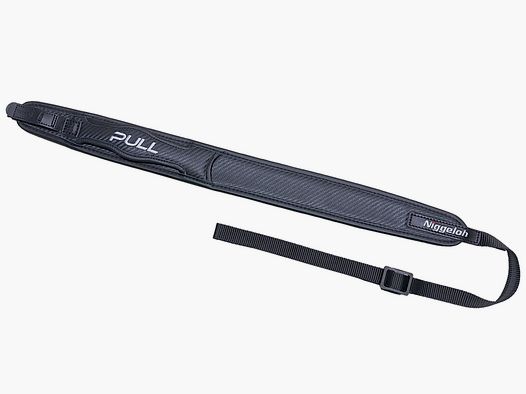 Niggeloh Gewehrgurt PULL Leder Carbon mit Schnellverschluss