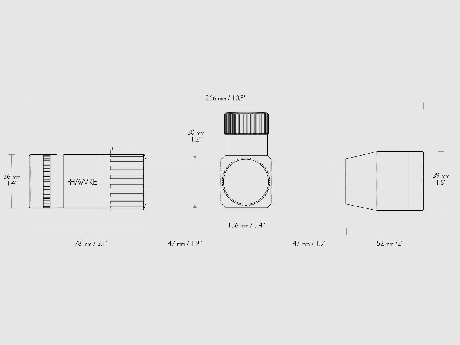 Hawke 13260 AIRMAX 30 TOUCH 3-12×32 AMX IR Luneta do wiatrówki z podświetleniem.